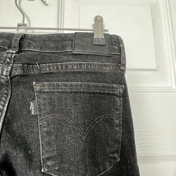 Levi's Premium 711 Skinny Black Stone Wash Denim Women's Jeans Sz. 25 - Picture 6 of 12